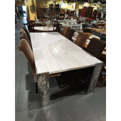 MESA DISEÑO MADERA ALUMINIO...