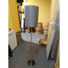 LAMPARA PIE POLIESTER METAL 30X30X160 GRIS