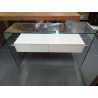 CONSOLA CRISTAL CON 2 CAJONES
