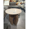 MESITA AUXILIAR MARMOL MADERA 40X40X51