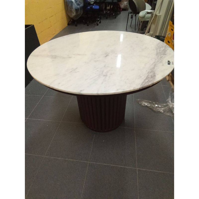 MESA COMEDOR MARMOL METAL 110X76