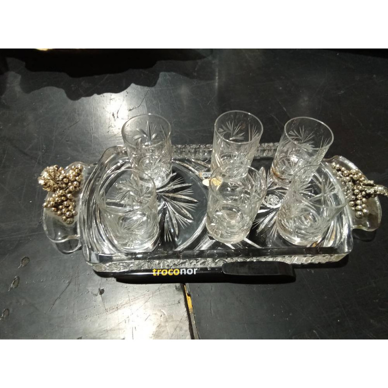 JUEGO CHUPITOS CRISTAL TALLADO AG.