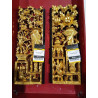 PANEL ANTIGUO CHINO MADERA DORADA