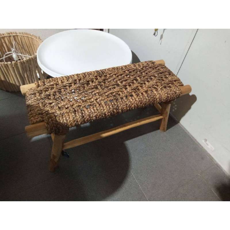 DESCALZADORA TECA RATAN 90X32X45 MARRON 