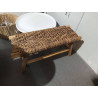DESCALZADORA TECA RATAN 90X32X45 MARRON 