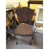 SILLA DE FORJA Y RAFIA