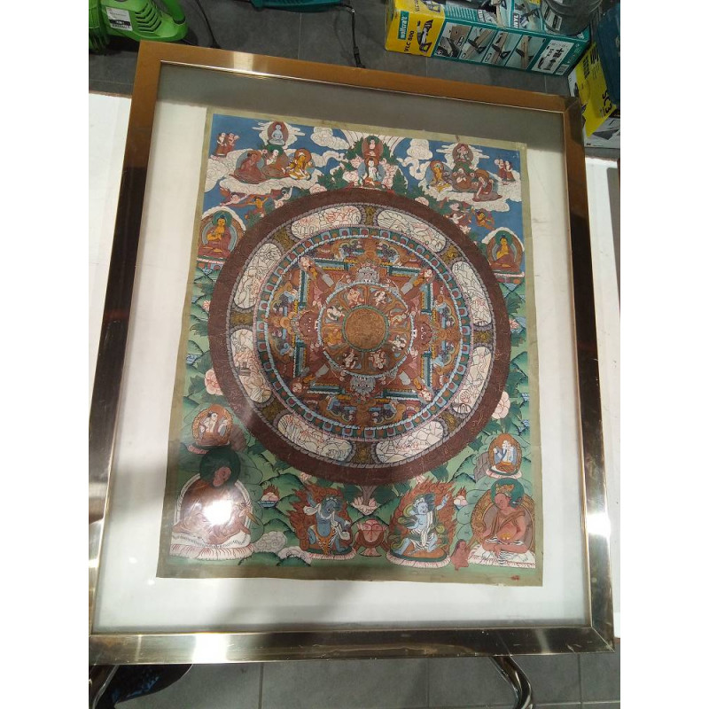 CUADRO THANGKA DE MANDALA TIBETANO