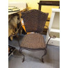SILLA DE FORJA Y RAFIA