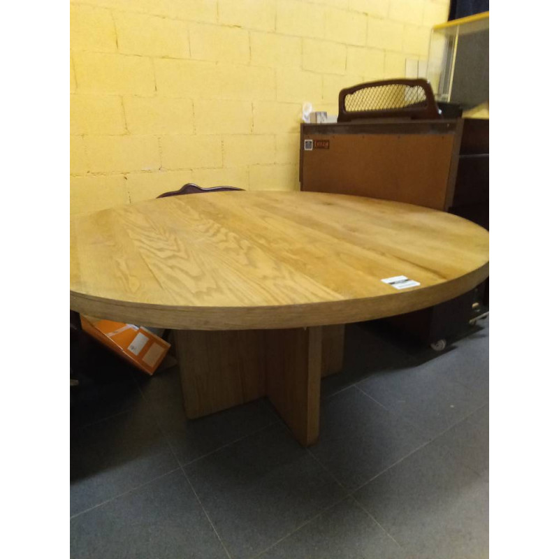 MESA REDONDA COMEDOR ROBLE MDF 152X76