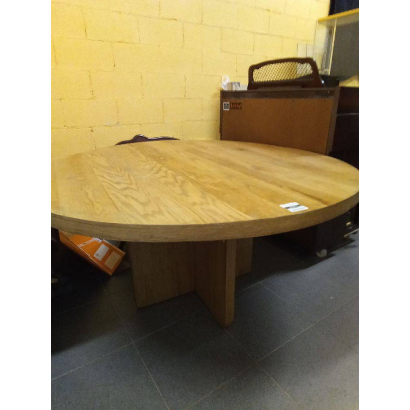MESA REDONDA COMEDOR ROBLE MDF 152X76