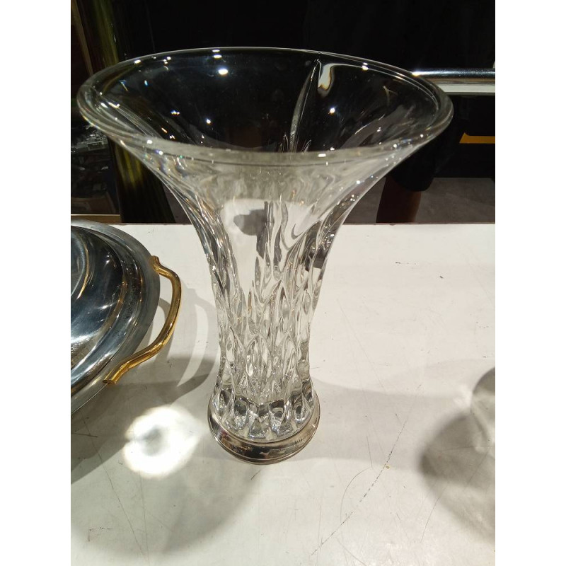JARRÓN CRISTAL PLATA