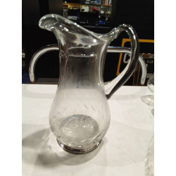 JARRA CRISTAL TALLADO PLATA