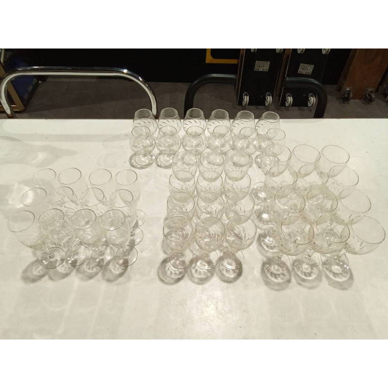 12 COPAS CRISTAL TALLADO