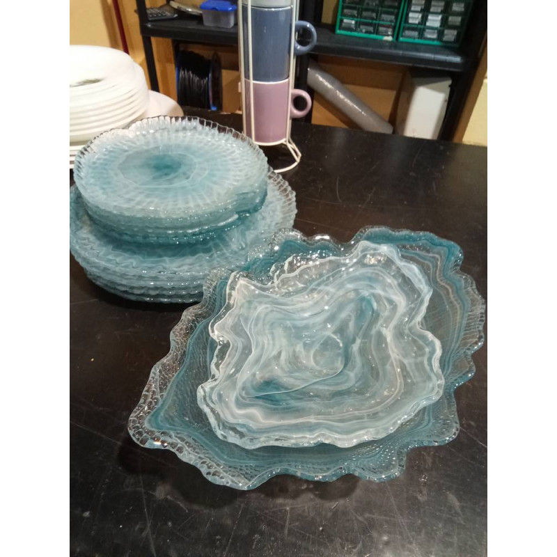 CONJUNTO CRISTAL AZUL CELESTE