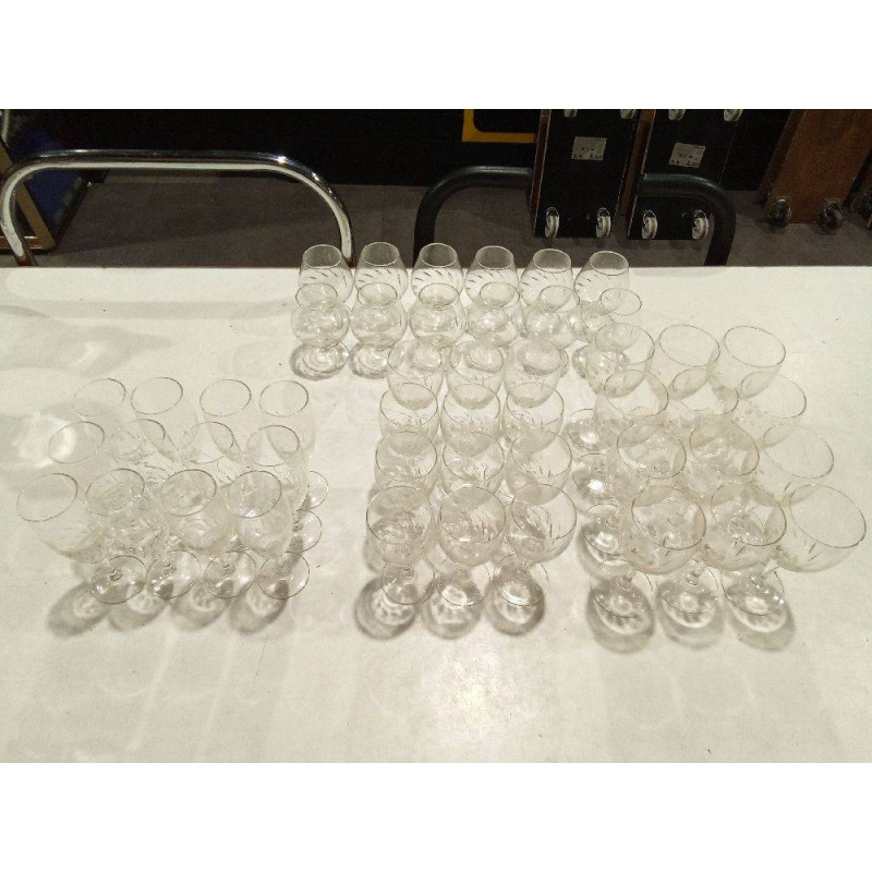 12 COPAS CRISTAL TALLADO