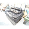 SOFA DISEÑO 2 PLAZAS PIEL AZUL MARINO