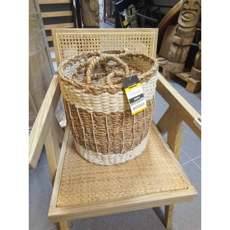 SET 3 CESTAS SEAGRASS YUTE 35X42 NATURAL
