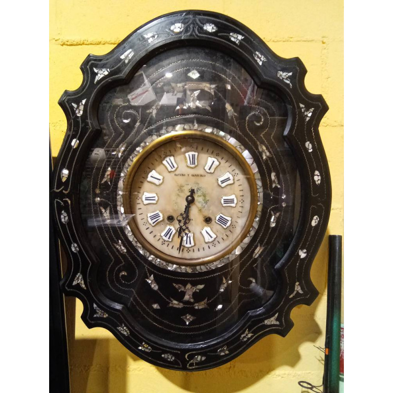 RELOJ PARED OJO DE BUEY ISABELINO (A REVISAR)