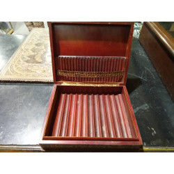 CAJA PIEL PUROS CIGARROS 