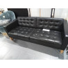 SOFA 2 PLAZAS PIEL NEGRA