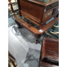 MESA CENTRO MADERA CRISTAL 104X104