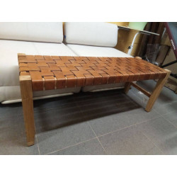 BANCO MADERA Y PIEL