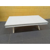MESA DE CENTRO MANGO METAL 140X70X42 BLANCO