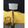 LAMPARA PIE TEKA HIERRO 55X55X185 HECHOA MANO