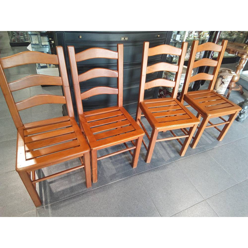 4 SILLAS MADERA TABLILLA 