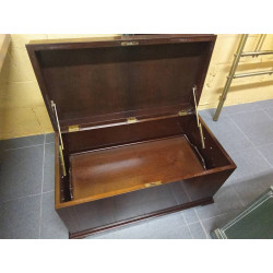 BAÚL MADERA MARQUETERÍA CON BANDEJA INTERIOR