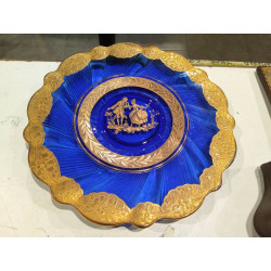 BANDEJA CRISTAL ORO
