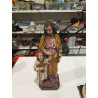 FIGURA ARTE CRISTIANO OLOT JOSE Y NIÑO JESUS